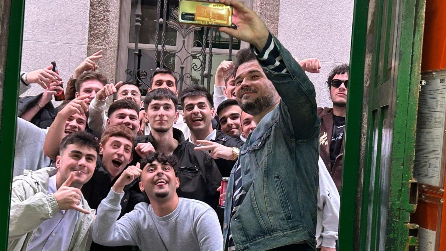 Gabriel Rufián, en Santiago de Compostela.