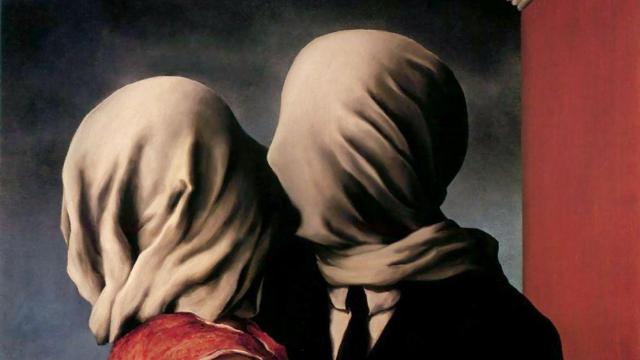 Cuadro 'Los amantes' de Magritte.