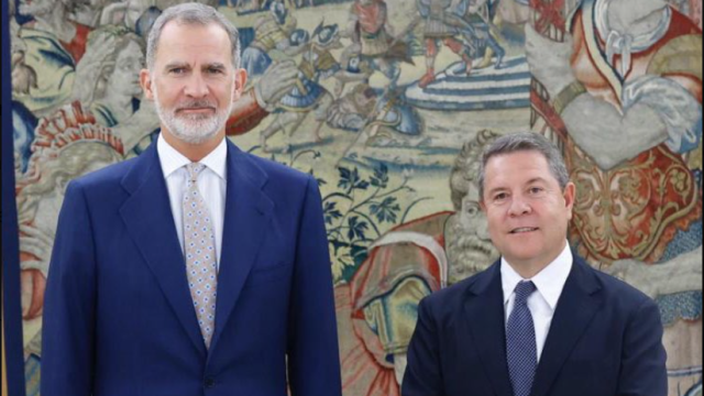 Felipe VI y Emiliano García-Page en la foto publicada por el presidente de Castilla-La Mancha.