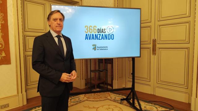 El alcalde de Salamanca, Carlos García Carbayo, hace balance del primer año de legistura