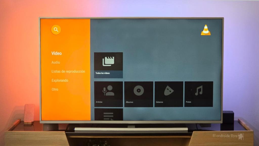 VLC en un televisor con Android TV