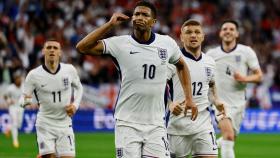 Jude Bellingham celebra un gol con Inglaterra en la Eurocopa