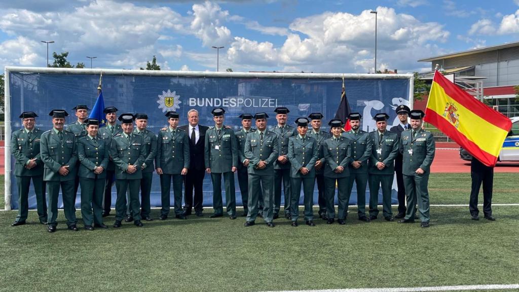 Imagen del contingente de la Guardia Civil desplazado.