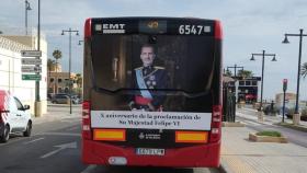 Las acciones de Valencia para celebrar el X aniversario del reinado de Felipe VI: aparece en pantallas y autobuses