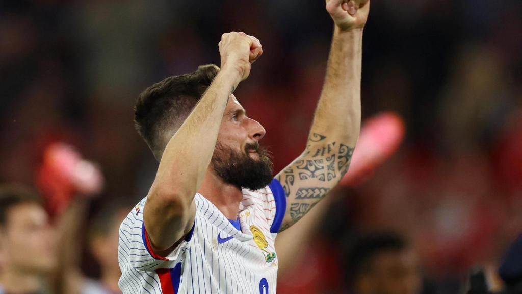 Olivier Giroud, con Francia en la Eurocopa