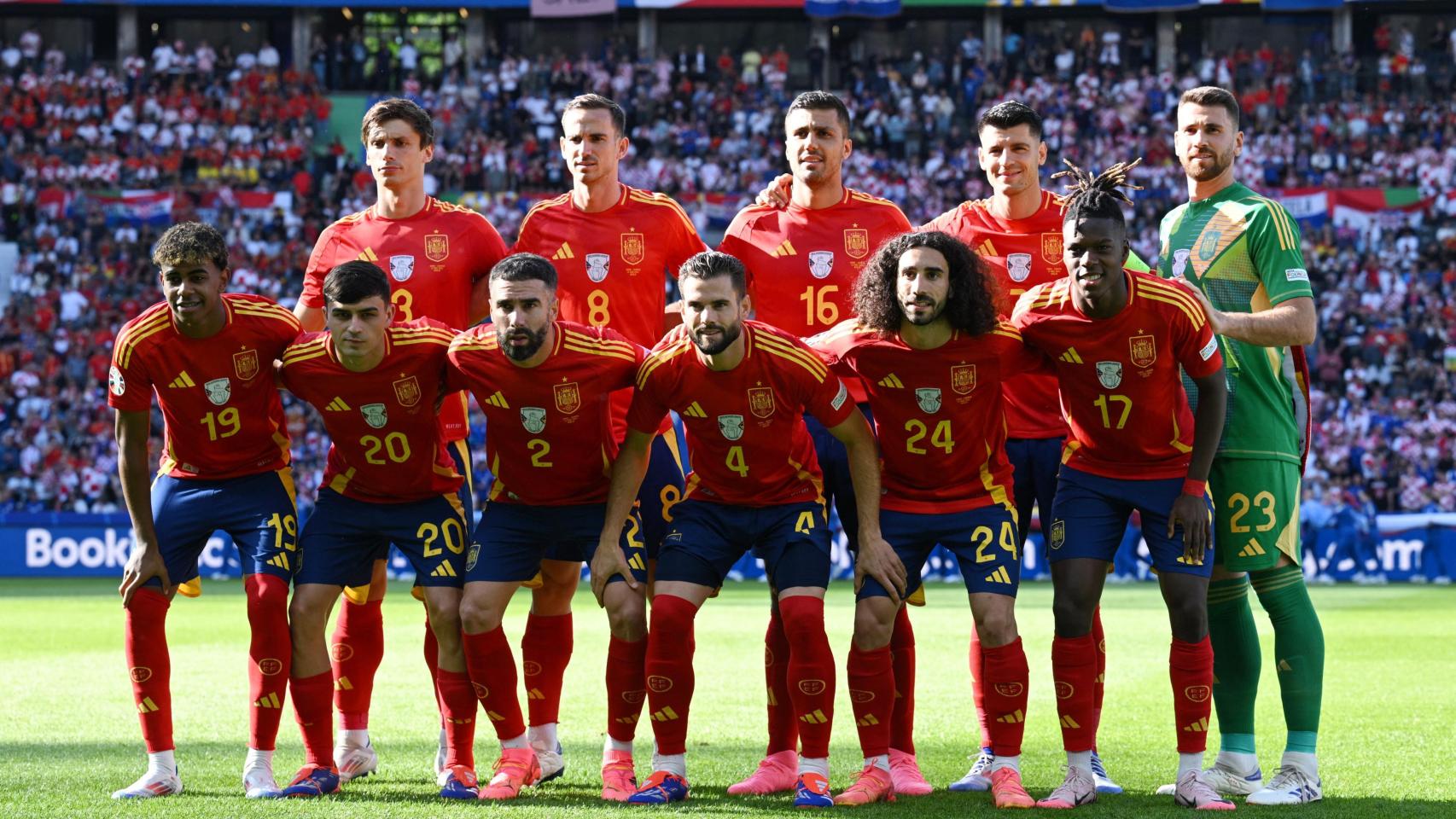 La alineación de España contra Croacia en la Eurocopa 2024