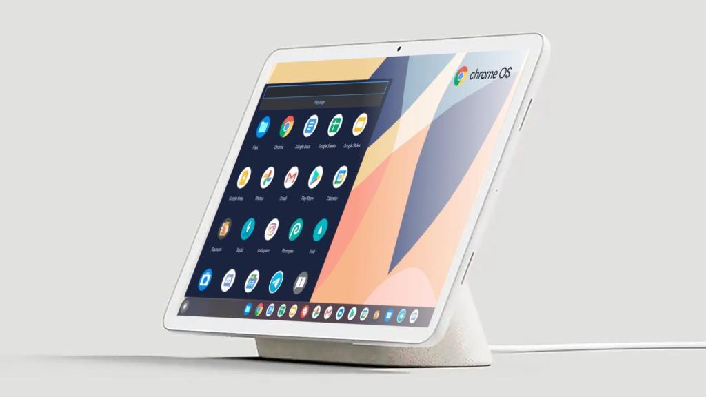 Montaje de Pixel Tablet con ChromeOS