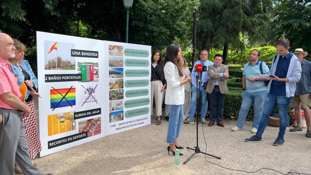 Noelia de la Cruz, este jueves en el parque de la Vega de Toledo.