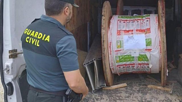 Cobre intervenido. Foto: Guardia Civil