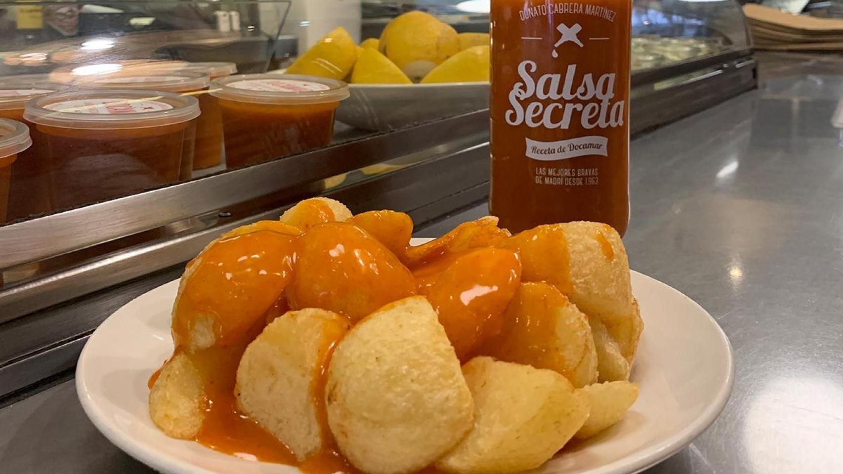 Las patatas bravas de Docamar.