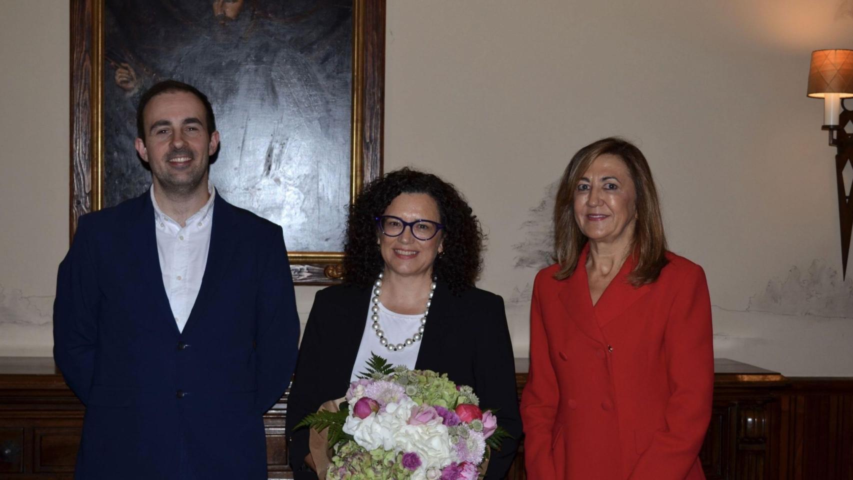 Adrián Mosquera, Marga Hermo y Marisa López García.