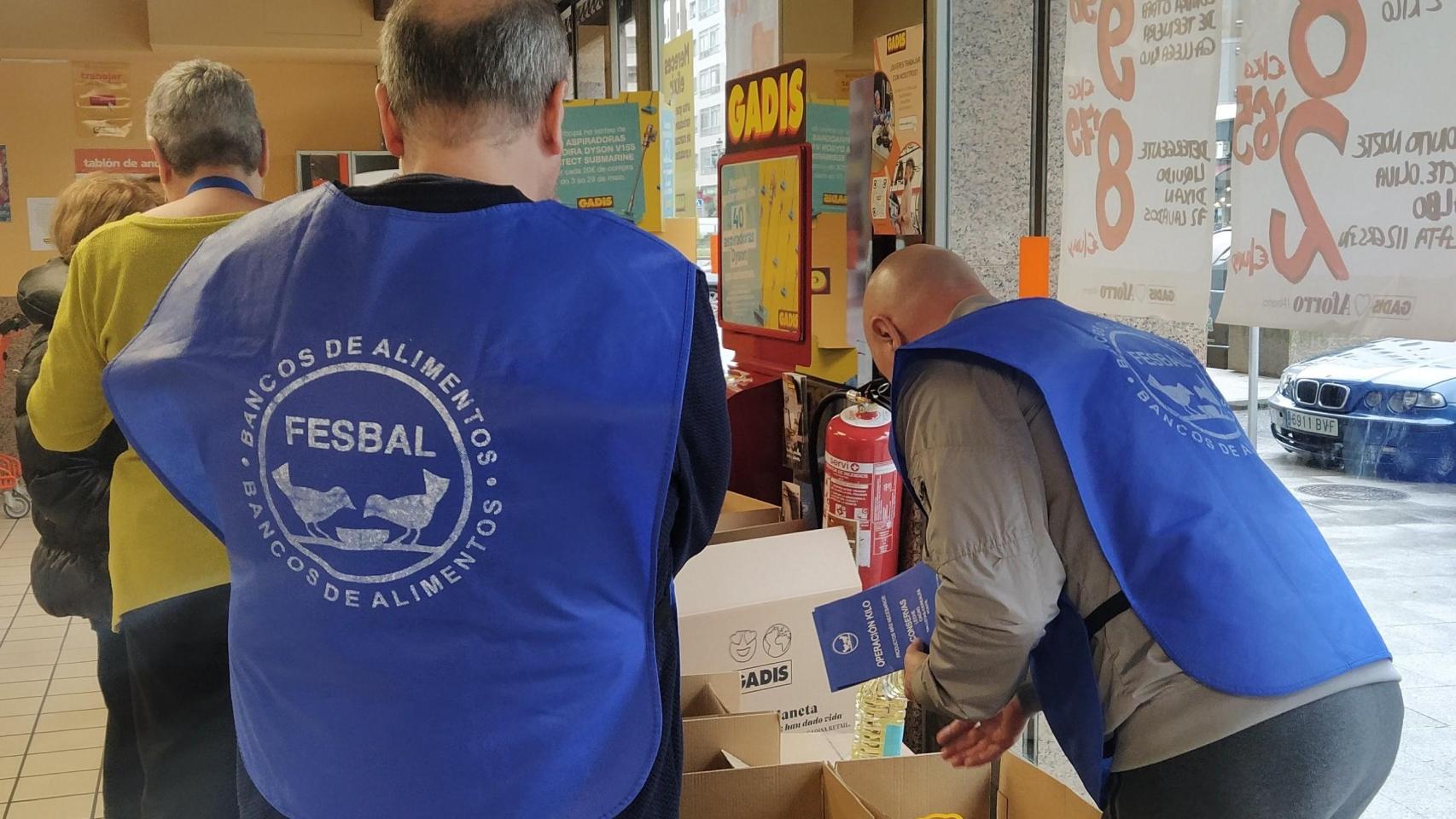 Voluntarios del Banco de Alimentos de Vigo.