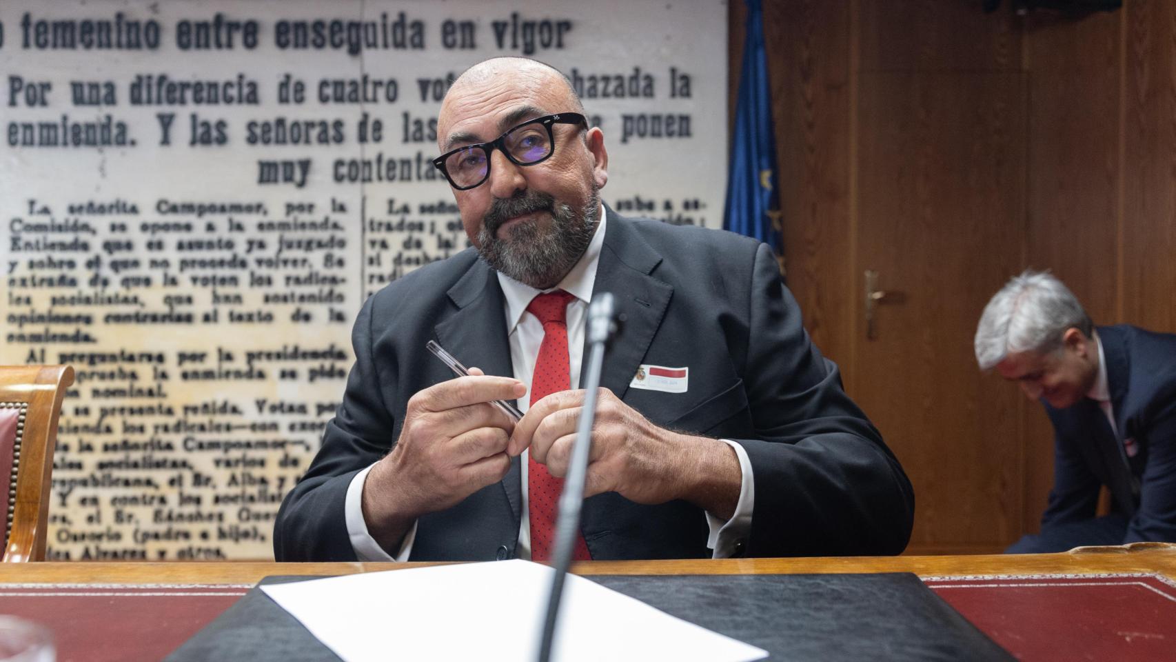 Koldo García, durante su comparecencia en la Comisión del Senado