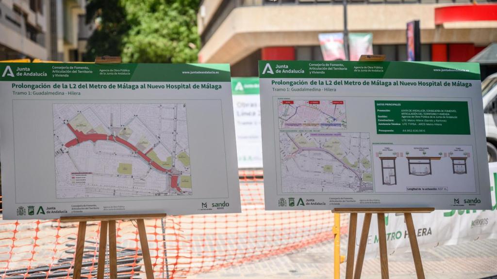 Planos de las obras del Metro en la calle Hilera.