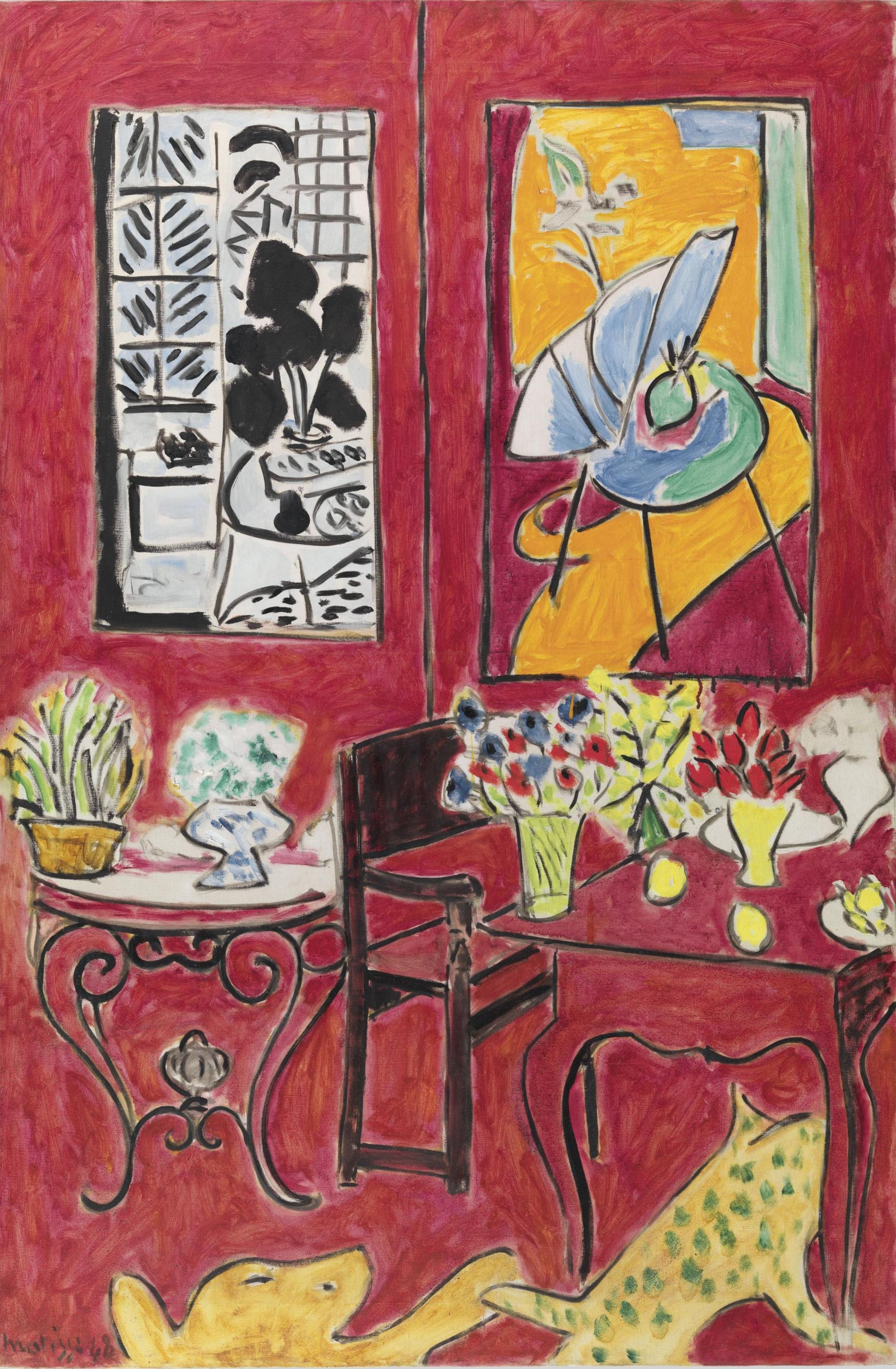 Henri Matisse: 'Gran interior rojo', 1907. © Centre Pompidou, MNAM-CCI, Dist. RMN-Grand Palais / Audrey Laurans. © Succession H. Matisse 2024