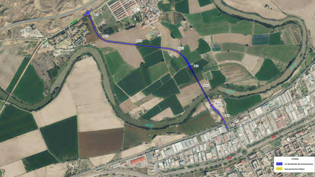 El trazado elegido para el futuro vial Azucaica-Polígono en Toledo.