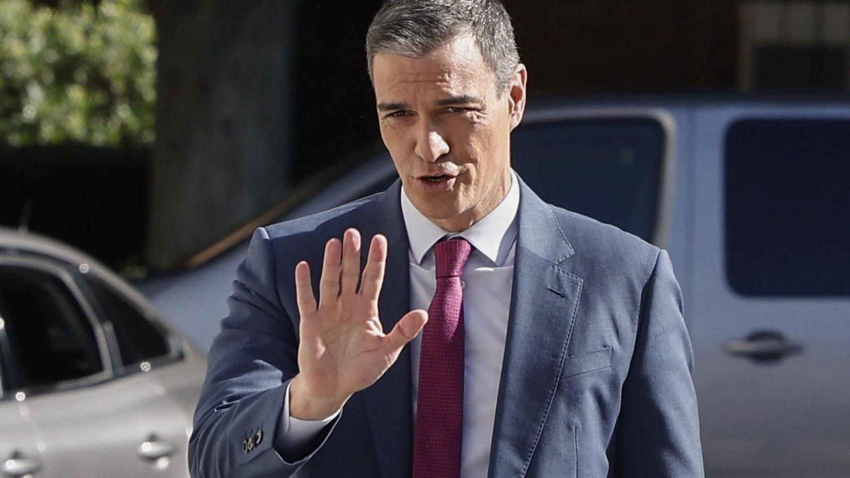 Pedro Sánchez, presidente del Gobierno, a su llegada a un acto en la sede del CSIC.