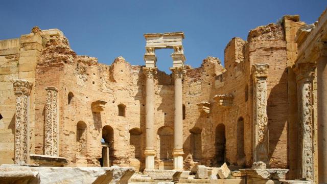 Vestigios de Leptis Magna.