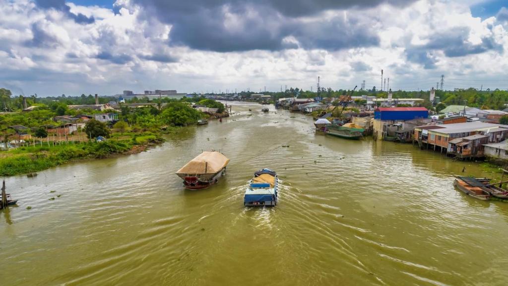 Vista del delta del Mekong.