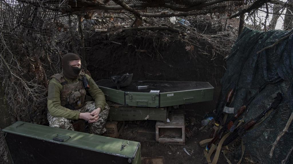 Una posición de drones ucraniana, en el frente de combate de Bakhmut.