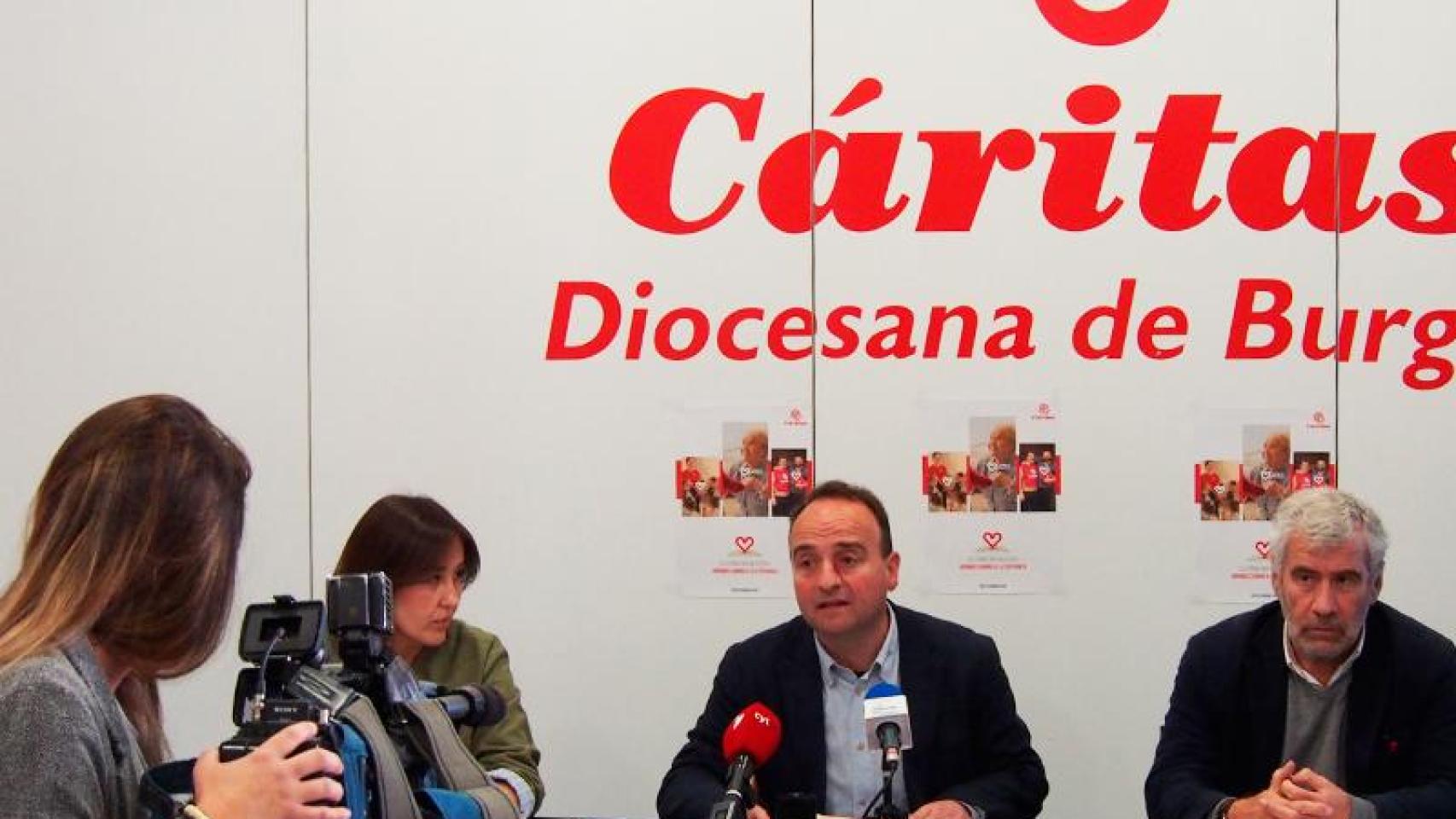 Una rueda de prensa de Cáritas Diocesana de Burgos