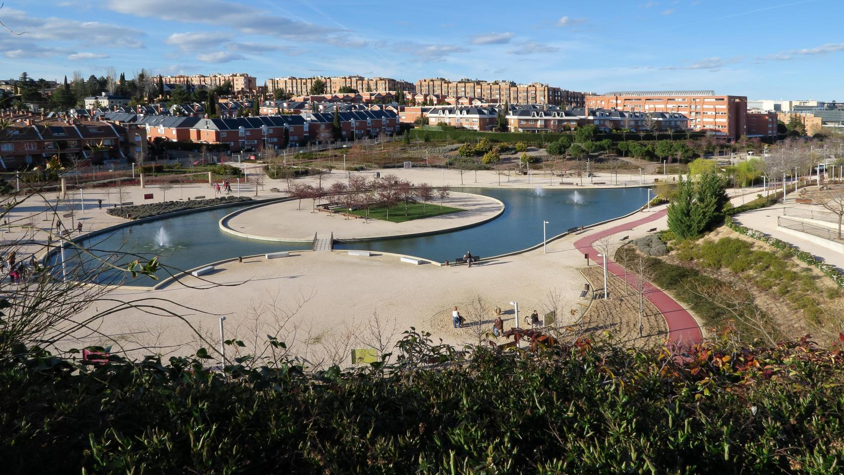 Vista del Parque Juan Pablo II, en el barrio donde no ha subido el precio del alquiler.