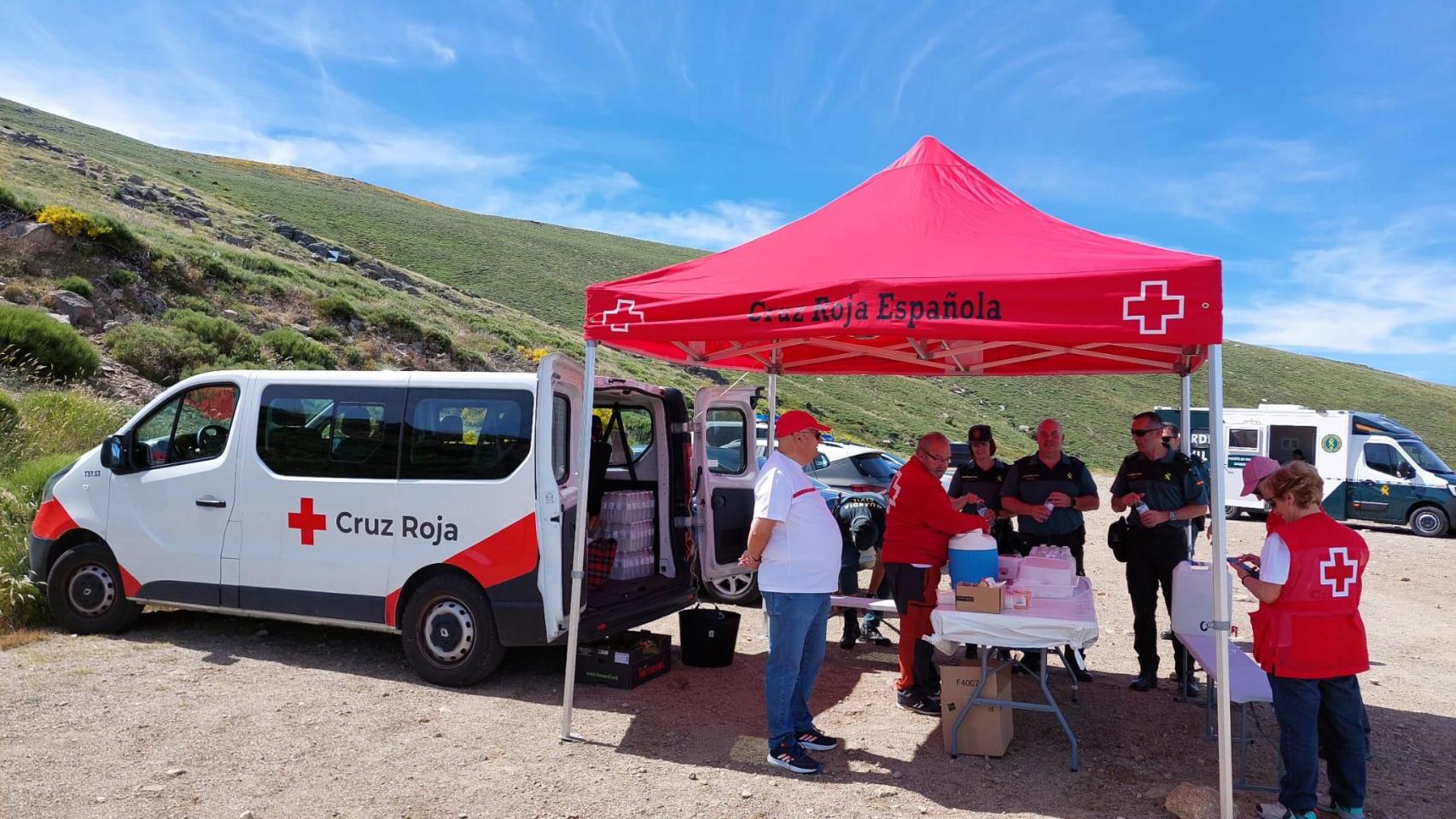 El puesto de Cruz Roja en la Sierra de Béjar