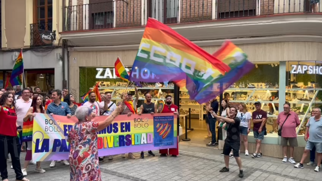 Manifestación en apoyo al colectivo LGTBI en Toledo.