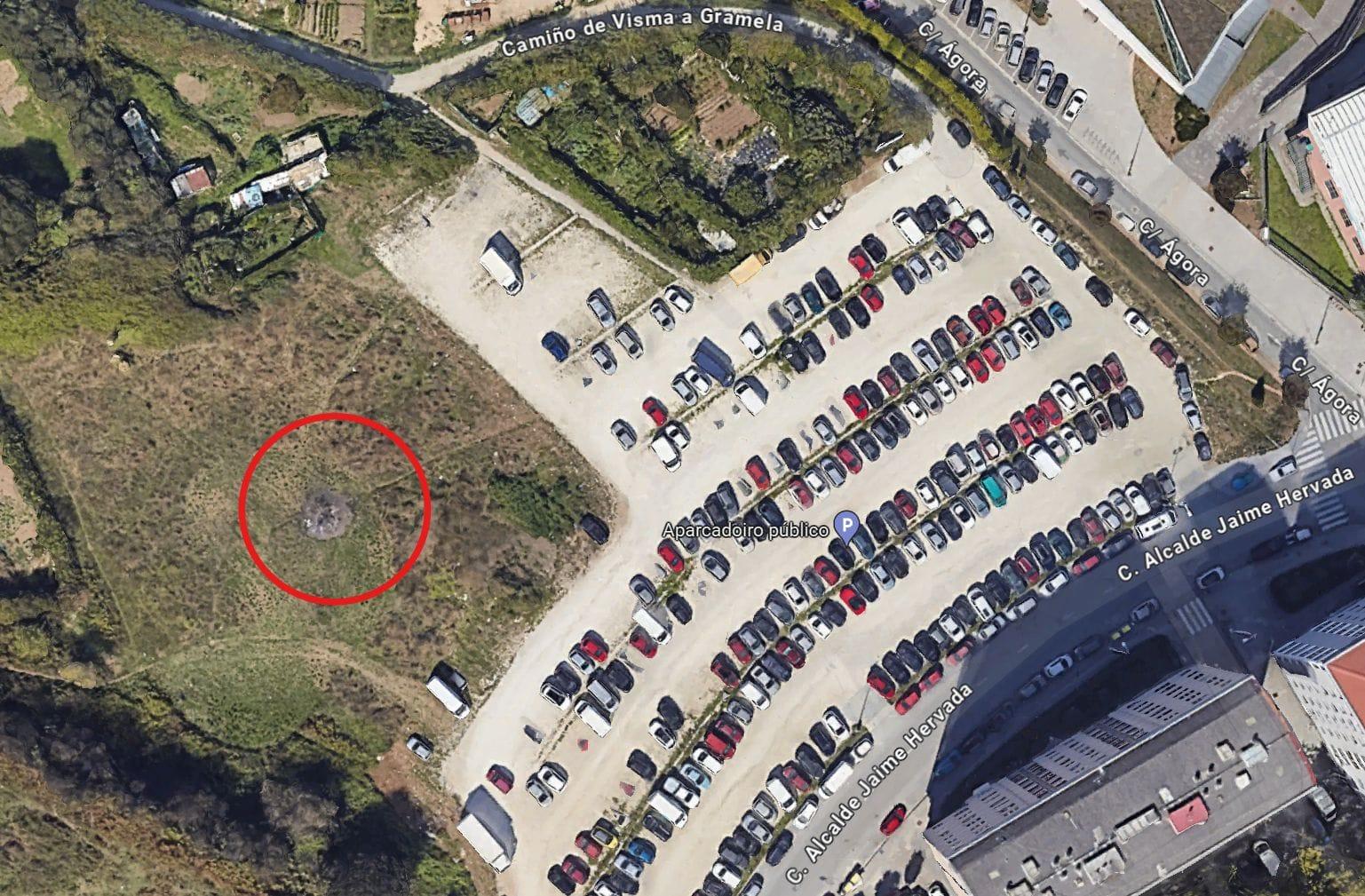 La localización de la hoguera está grabada en Google Maps