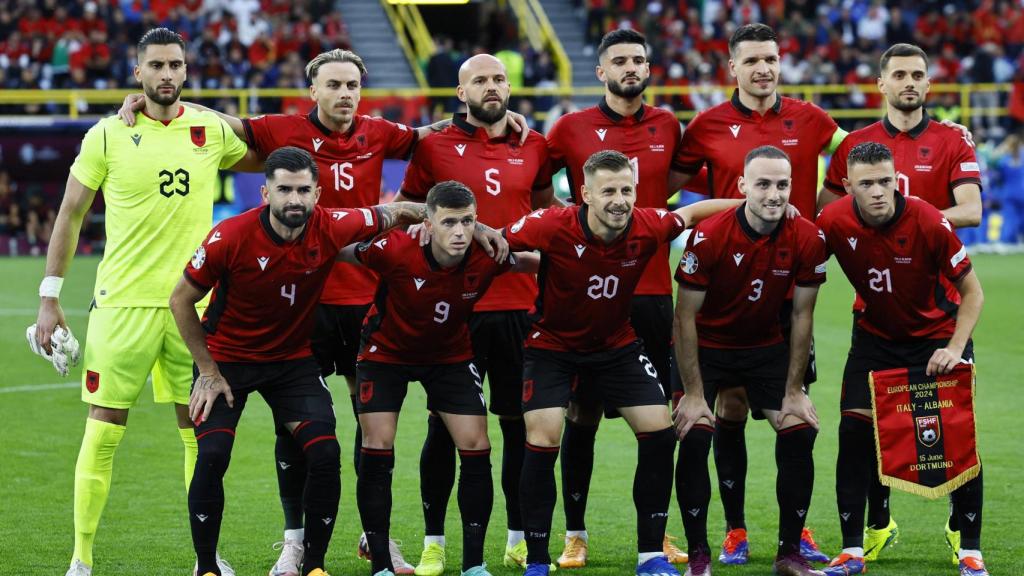 La alineación de Albania contra Italia en la Eurocopa