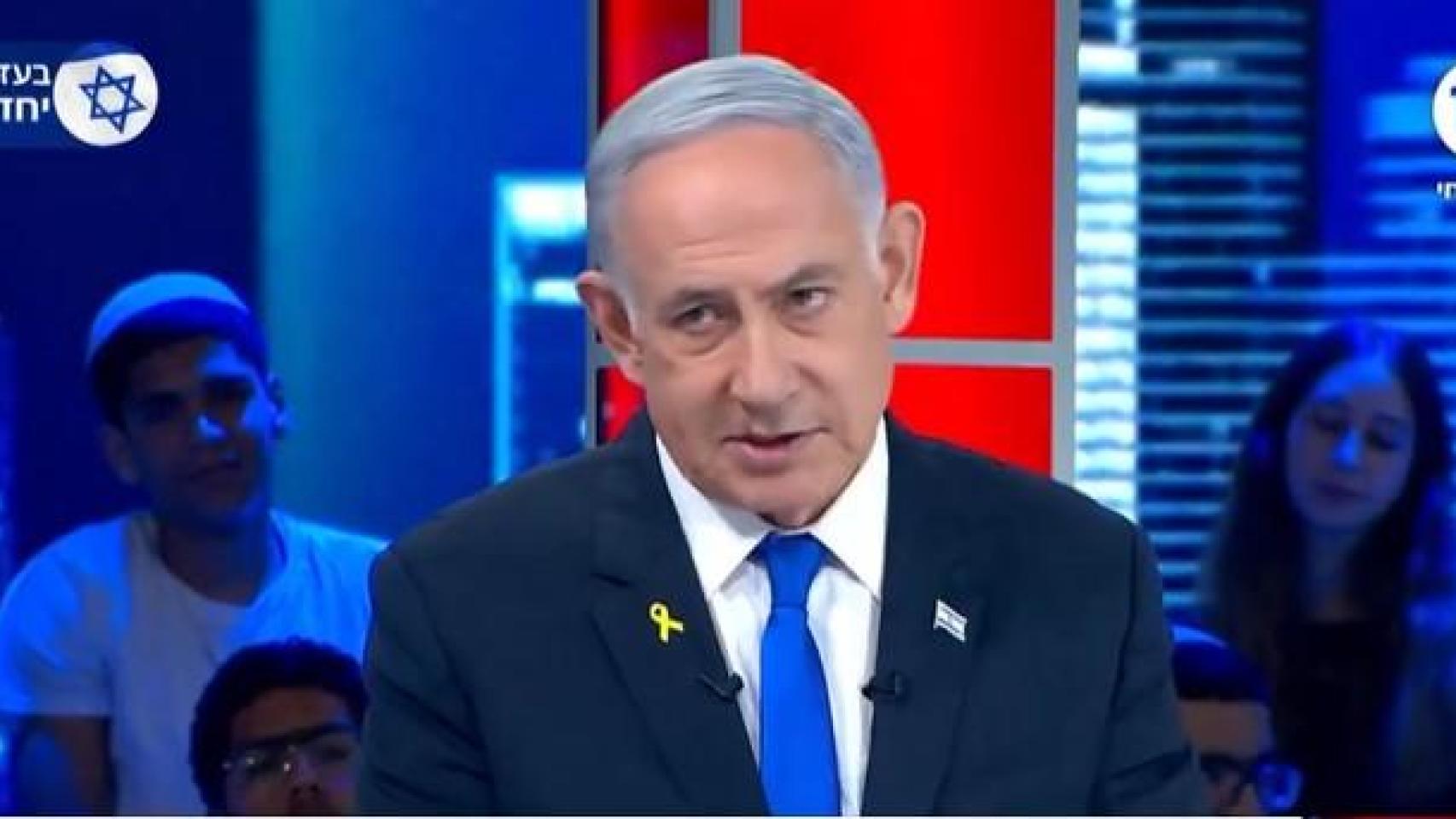 Netanyahu este domingo en el programa 'Los patriotas', de la cadena del derechista Channel 14.