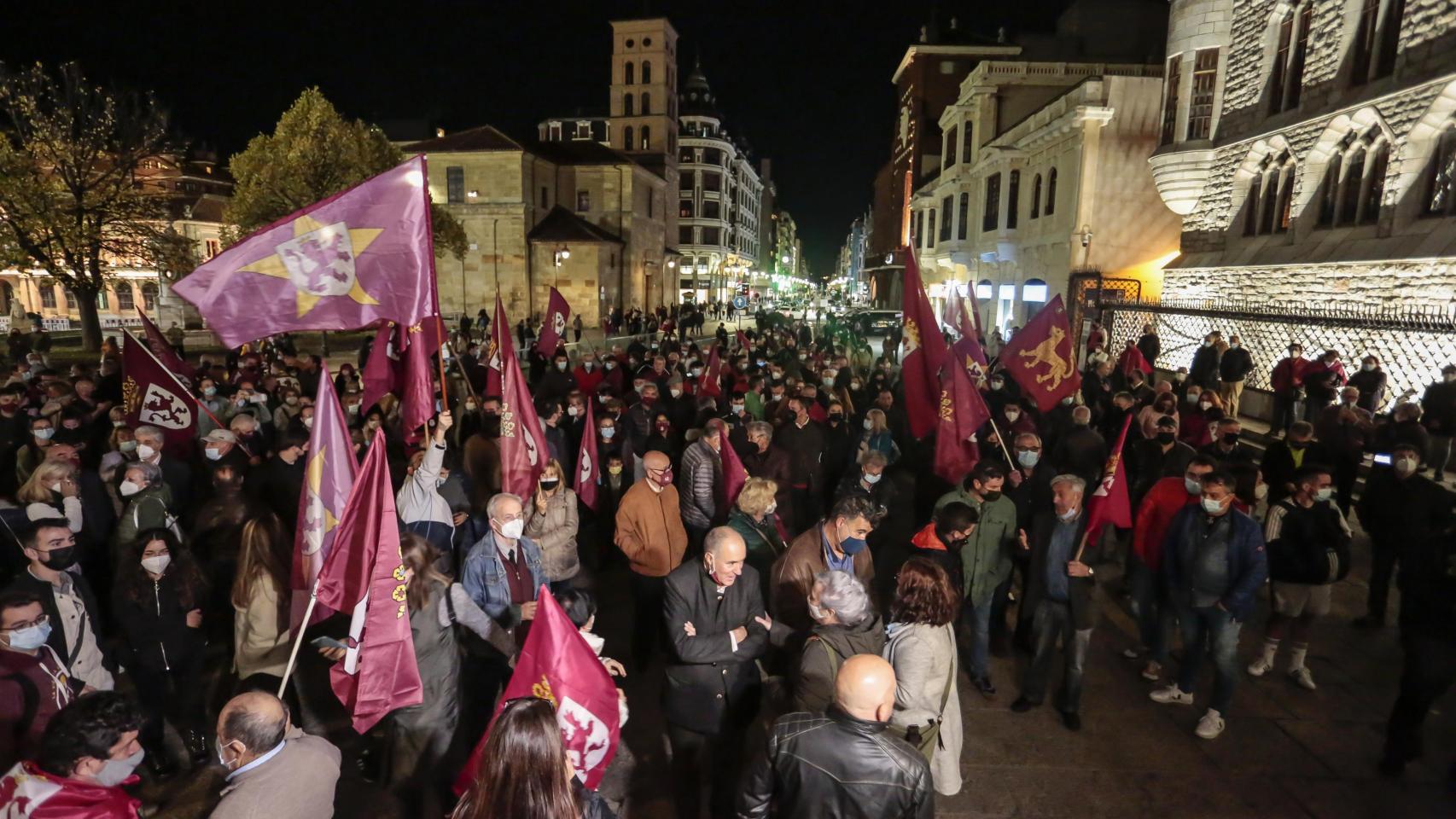 Concentración en favor de la autonomía de la Región Leonesa convocada por Conceyu País Llionés