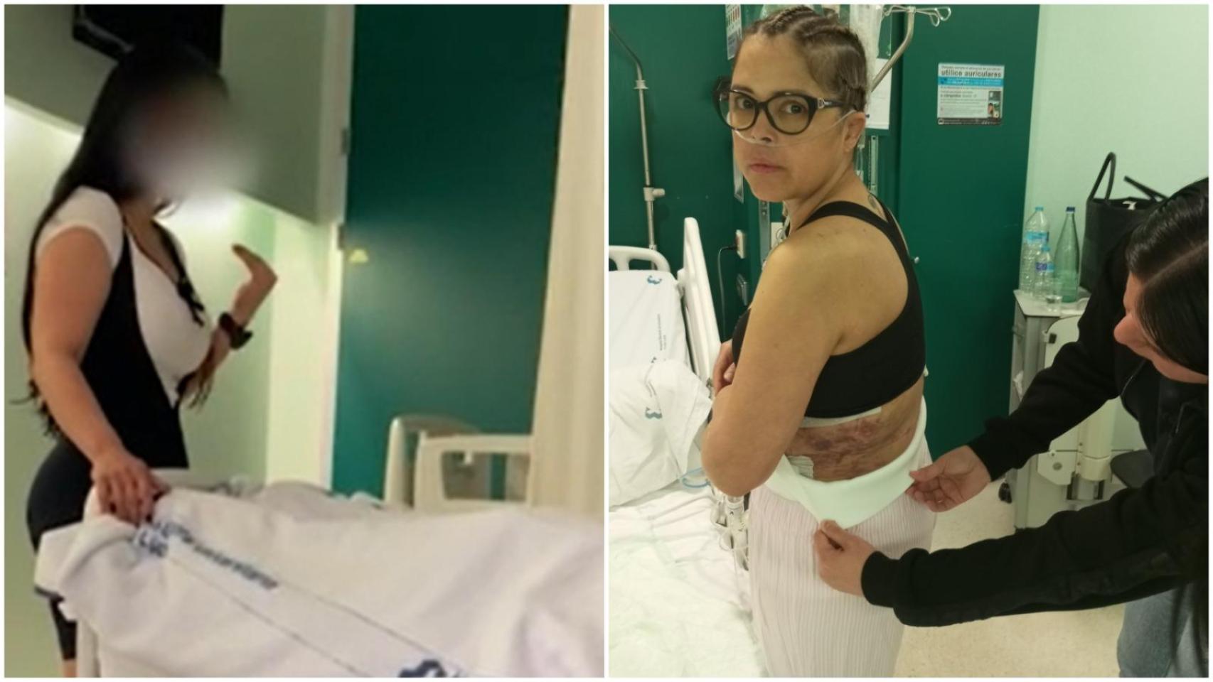 La 'Reina de la cirugía plástica' en una captura del vídeo que su paciente, Yngrid, le hizo cuando la visitó en el Hospital Santa Lucía de Cartagena.