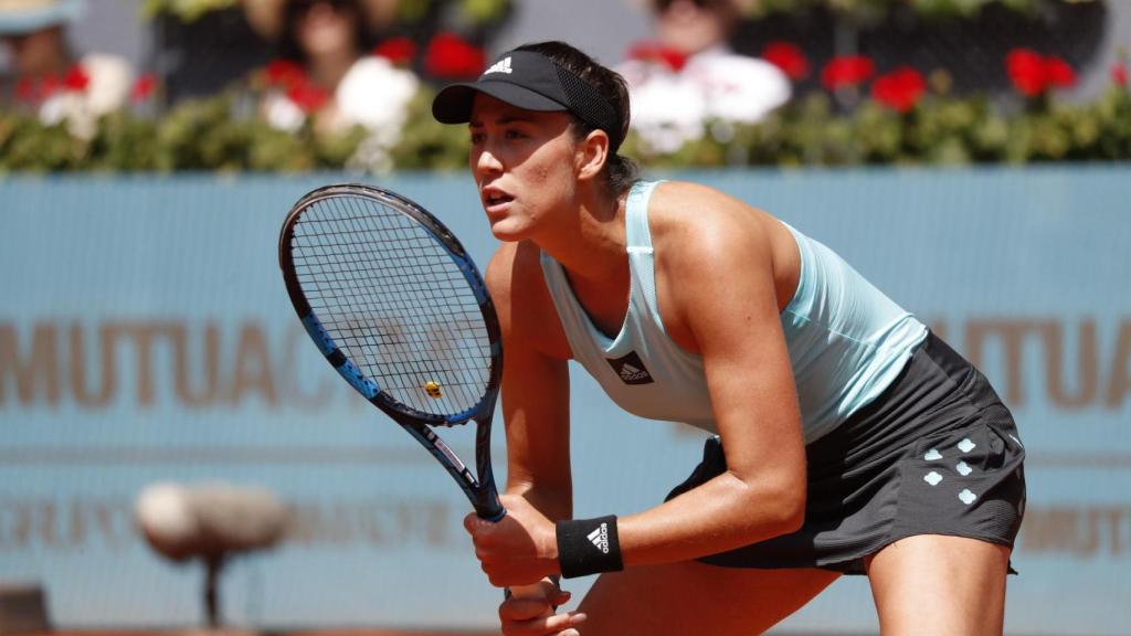 Garbiñe Muguruza en el Open de Madrid, 2022.