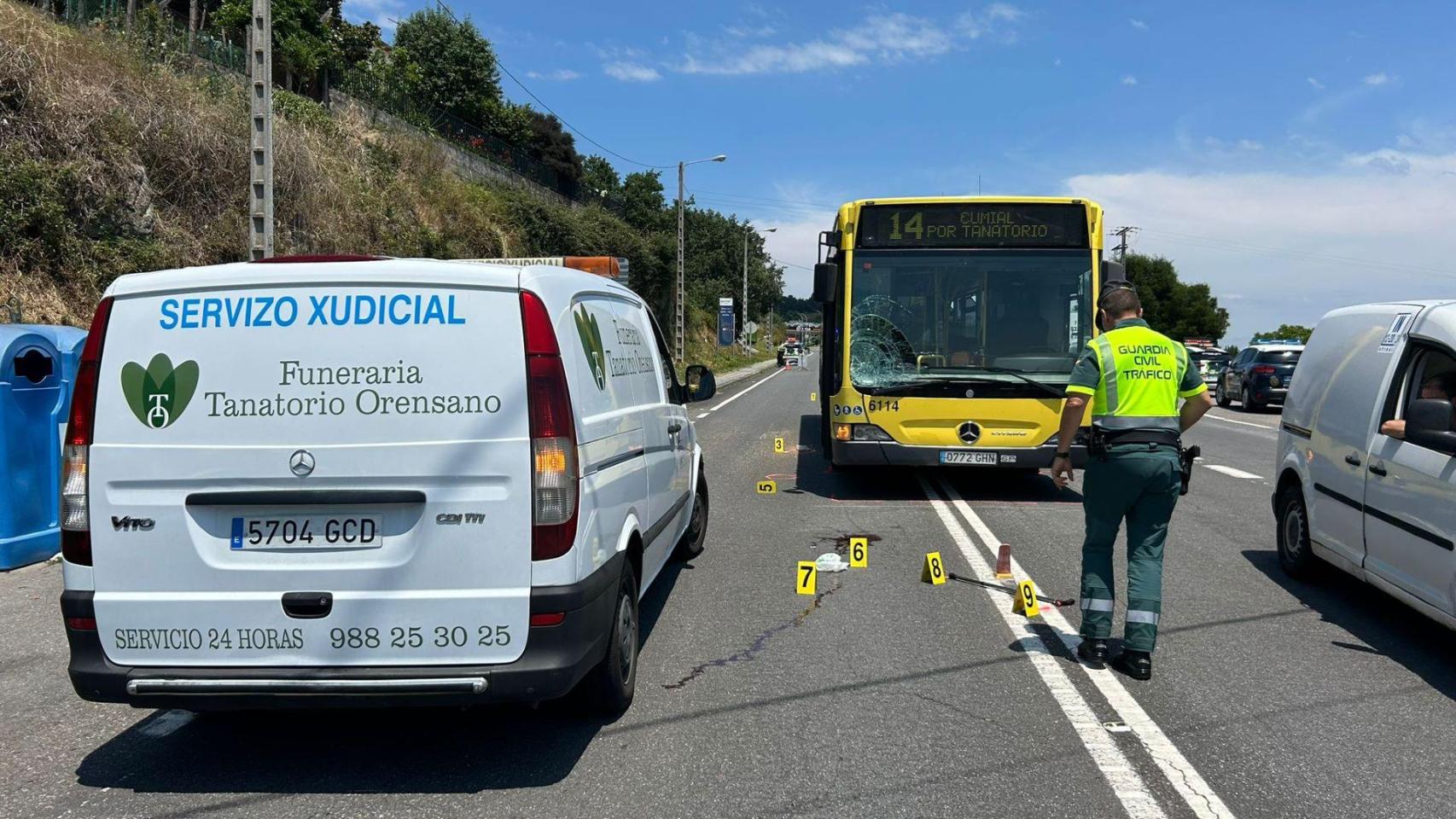 Lugar del siniestro ocurrido este miércoles en Ourense.