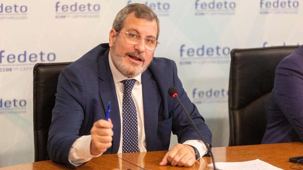 Manuel Madruga, secretario general de Fedeto, en rueda de prensa.