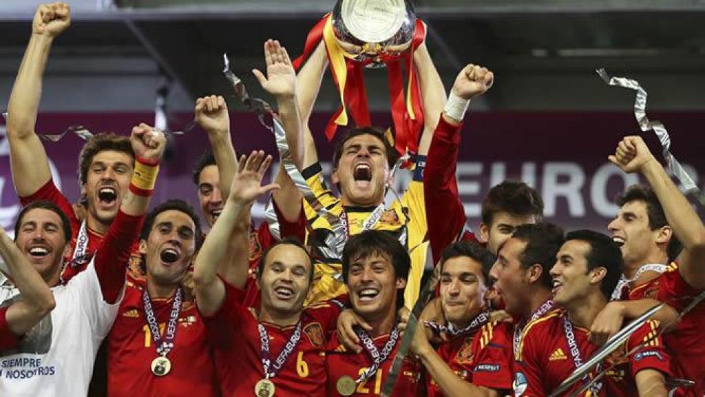 La Selección de España ganadores de la Eurocopa 2012