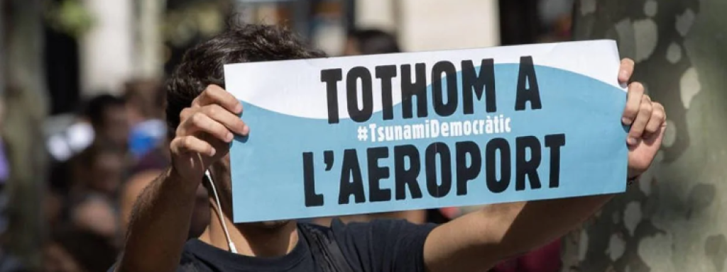 Un activista de Tsunami en Barcelona