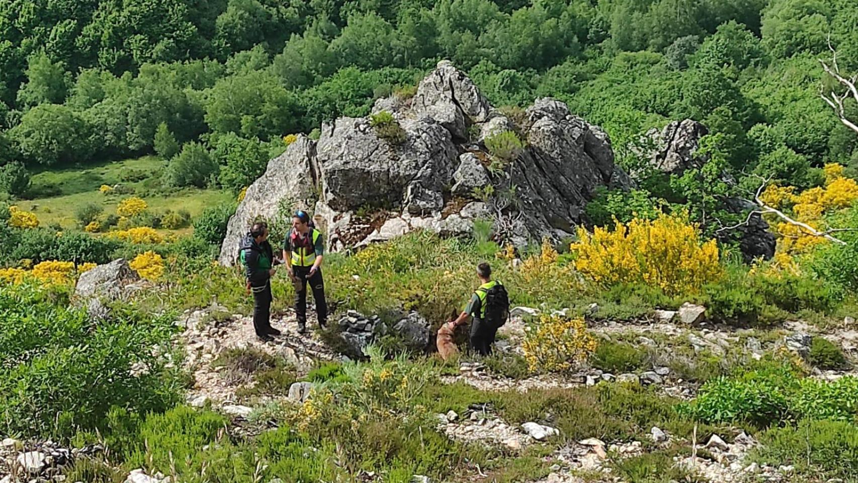 Dispositivo de búsqueda establecido del desaparecido en el paraje Las Brañas