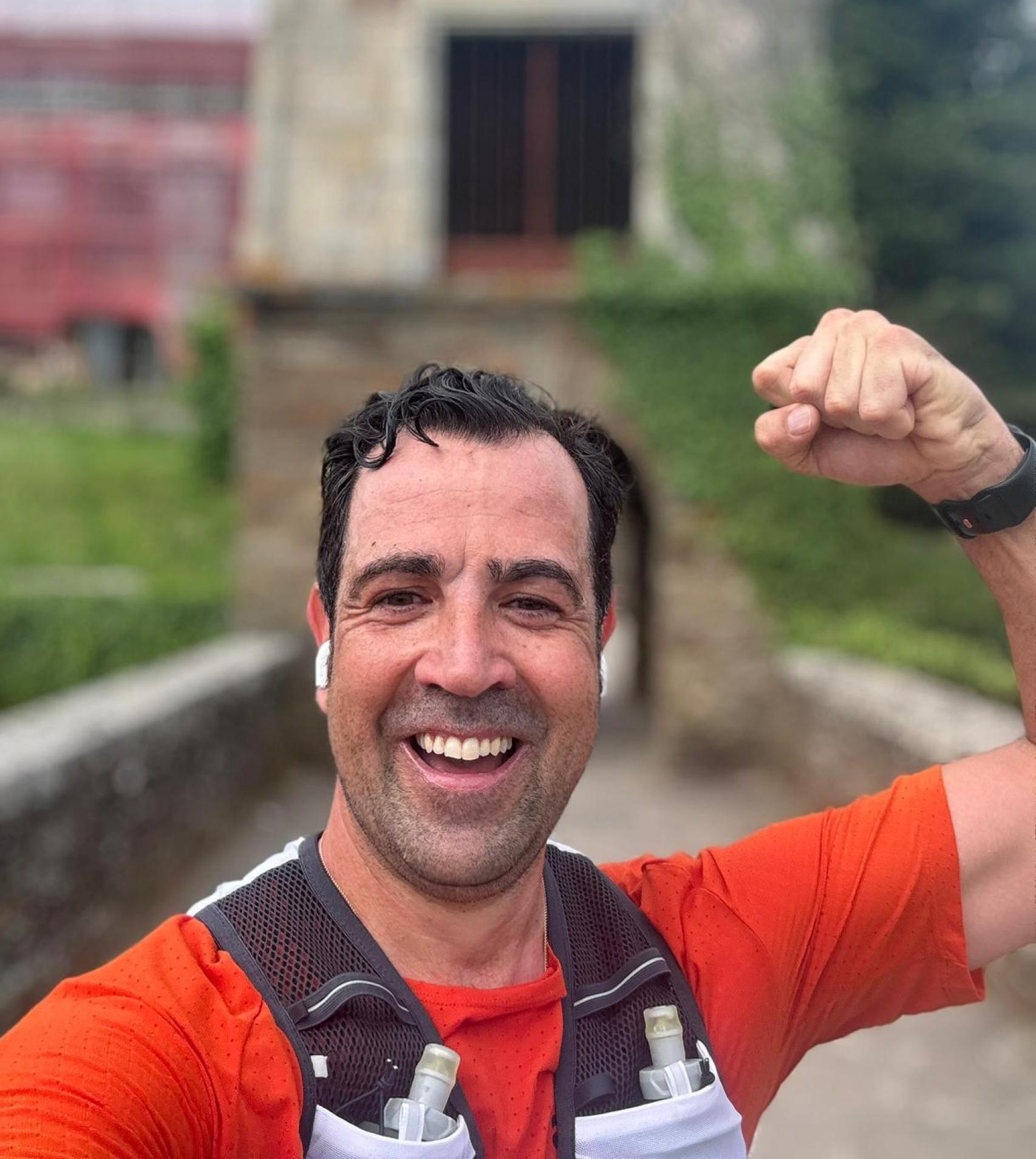 Hugo Prieto, el vallisoletano que está haciendo el Camino de Santiago corriendo