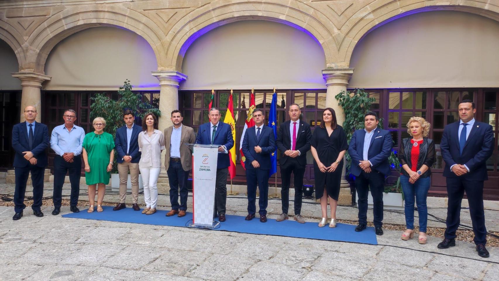 El equipo de Gobierno de la Diputación de Zamora durante el balance del primer año