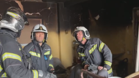 Los bomberos en Fuenlabrada.