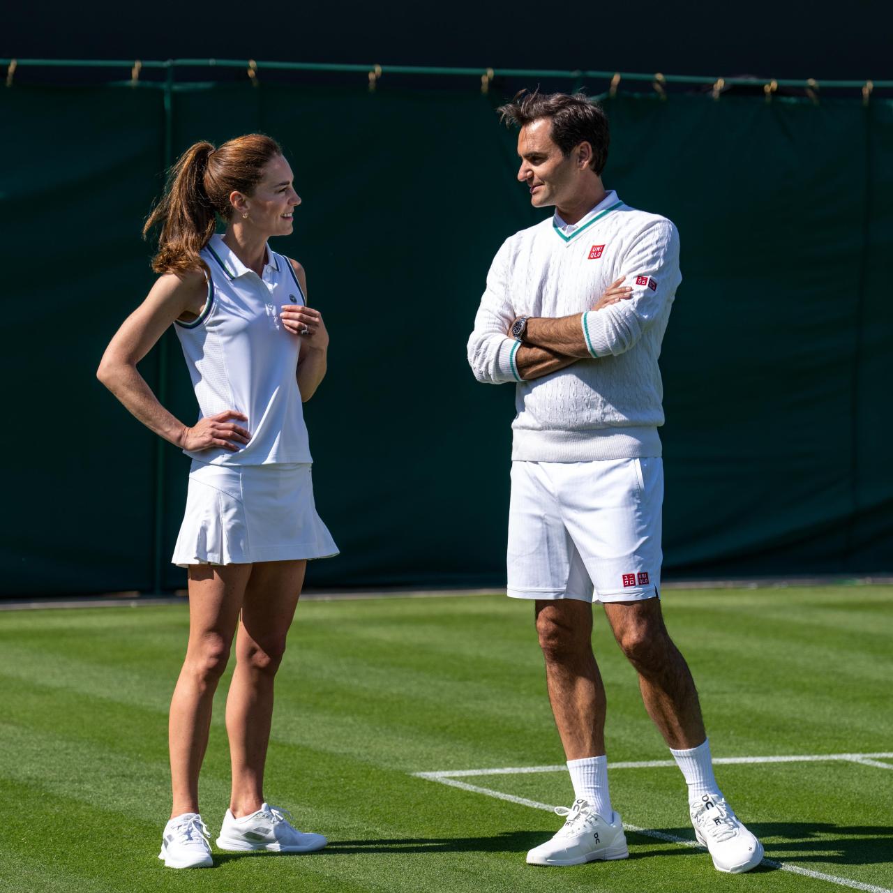 Kate Middleton y Roger Federer el día que jugaron un 'partido amistoso'