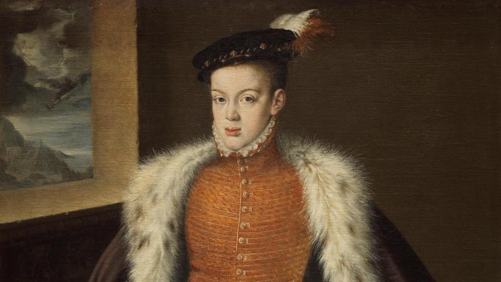 Retrato del príncipe don Carlos entre 1555 y 1559 de manos del pintor Alonso Sánchez Coello.