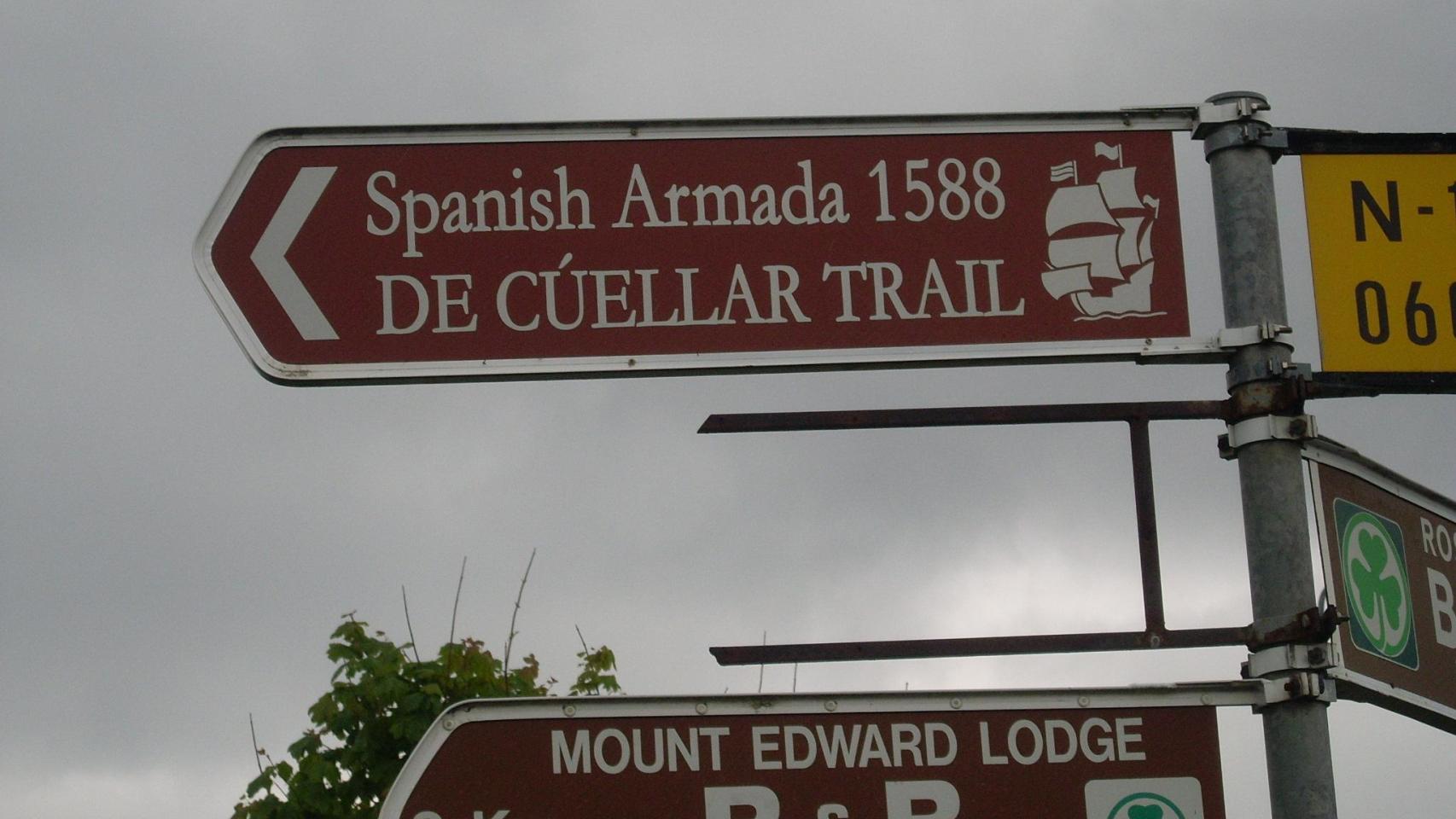 Señalización de la ruta de Francisco de Cuéllar.