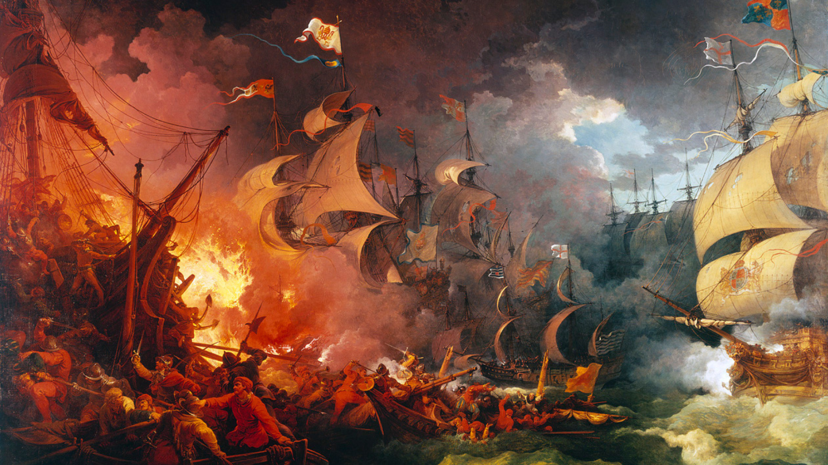 'Derrota de la Armada Invencible', por Philippe-Jacques de Loutherbourg.