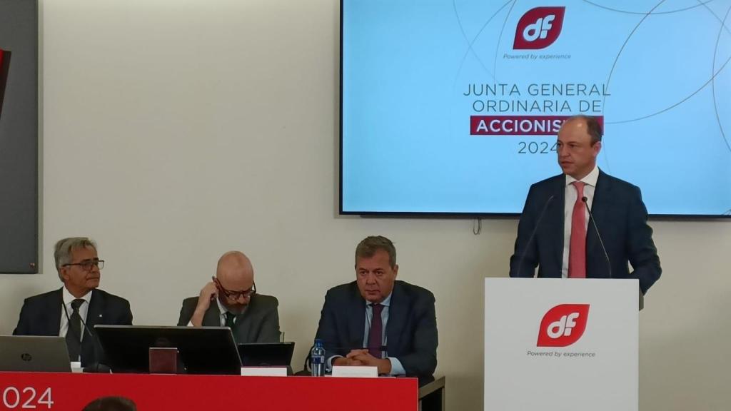Intervención del presidente de Duro Felguera, Jaime Isita Portilla, en la Junta General de Accionistas de la compañía, en su sede gijonesa.