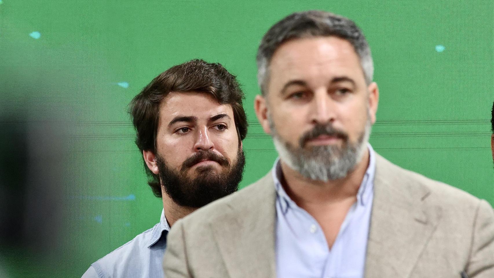 El presidente de VOX Santiago Abascal junto al vicepresidente de la Junta Juan García Gallardo el pasado año