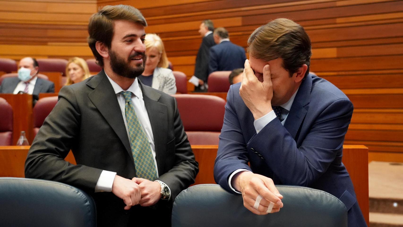 El vicepresidente de la Junta, Juan García-Gallardo, y el presidente, Alfonso Fernández Mañueco, en una imagen de archivo