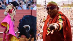 Imágenes de Pablo Aguado en una corrida de toros y de King África en un concierto